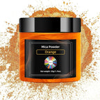 Orange Mica Powder for Epoxy Resin，Natural Shimmer Mica Powder Used for Coloring car Spray Paint, Candles, soap, Eye Shadow, Lip Gloss, Nail Polish(50g/1.7oz)