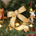 CT CRAFT LLC Glitter Wired Ribbon 1.5" x 10 Yards Yellow Gold for Christmas Home Decor Bow Gift Wrapping DIY Crafts Wreath