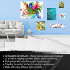 U.S. Art Supply X-Large Stretched Canvas for Painting 36x36 inch Gallery Depth 1-1/2" Thick, 2-Pack - 12oz Acrylic Gesso Triple Primed, Professional Artist Quality, 100% Cotton - Oil, Pouring Paint