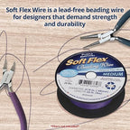 Soft Flex 49 Strand Beading Wire - Medium 0.19 Diameter - 30 Feet Nylon Design Wire