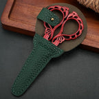Small Embroidery Scissors Sewing Crafting Scissor Sharp Tip Shears for Needlework Threading Craft Artwork DIY Tools, 4.3in Vintage Red Scissors W/Sheath