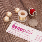 The Beadsmith Craft Wire Assortment - Tarnish-Resistant Copper Wire for Jewelry Making, 6-Pack, 0.75-Inch Mini Spools, 6 Yd Each, 24-Gauge, Assorted Colors, Medium Temper