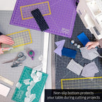 Breman Precision 24x36 Inch Self Healing Cutting Mat - 2-Sided 5-Ply PVC Green/Black Cutting Mats for Crafts, Sewing, Quilting and DIY Projects - Durable and Non-Slip Design with Precise Grid Lines