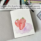 tumuarta Square 100% Cotton Watercolor - Sketchbook, 6x6 in, 140 LB, 300GSM, Cold Press, Acid Free, 24 Sheets,48 Pages, Watercolor Journal for Use As Travel Notebook and Mixed Media Pad On The Go
