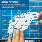 U.S. Art Supply 18" x 24" Self-Healing Cutting Mat 5-Ply - Double-Sided Pink/Blue Craft Mat, Non-Slip Cutting Mats for Crafts, Sewing, Quilting, Scrapbooking
