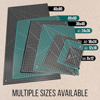 U.S. Art Supply 18" x 24" Self-Healing Cutting Mat 5-Ply (2 Pack) - Double-Sided Green/Black Craft Mat, Non-Slip Cutting Mats for Crafts, Sewing, Quilting, Scrapbooking