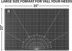 XNM Premium Self Healing Cutting Mat - 24 Inches by 36 inches - A1, 3 Layer Quality PVC Construction - Dual Sided, Imperial and Metric Grid Lines - Perfect for Cutting, Sewing, and Crafts
