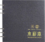 Lightwish Square Watercolor Journal,100% Cotton,300gsm/140lb,Acid-Free,20 Sheets Cold Press Watecolor Paper Sketchbook for Artists Adults Students,7.68 * 7.68 Inches
