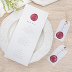 PONATIA Burgundy Wax Seal Stickers - 50 Pcs Self-Adhesive Envelopes Wax Seals for Wedding Invitations, Party Invitations, Gift Wrapping, Wine Bottle Decor