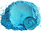 Eye Candy Pigments Premium Blue Mica Powder - Okinawa Blue (50gr) - for Epoxy, Resin, Soap, Paint, Woodworking, Acrylic Pouring, Bath Bombs, Fishing Lures - DIY Arts and Crafts Additive