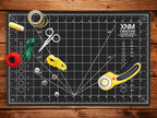 XNM Premium Self Healing Cutting Mat - 12 Inches by 18 inches - A3, 3 Layer Quality PVC Construction - Dual Sided, Imperial and Metric Grid Lines - Perfect for Cutting, Sewing, and Crafts