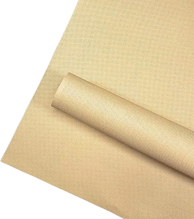 2 Sheets of Wheat 14 Count Aida Cloth – 18 x 18 Inch Pre-Cut Fabric Squares – Cross Stitch Fabric – 100% Cotton – Ideal for Needlework & Embroidery – The Knotty Unicorn