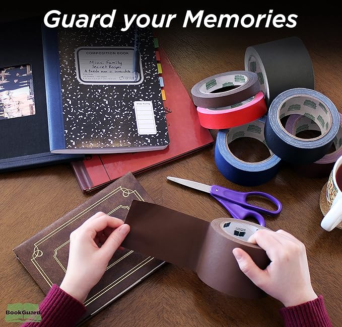 BookGuard Premium Bookbinding Repair Cloth Tape, 30 Yard Roll, 3 inch
