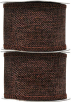 Mandala Crafts Brown Burlap Ribbon 2.5 Inches Wide Jute Ribbons for Crafts - 20 Yds Roll Rustic Burlap Wrap Trim Ribbons for Wreaths Bows Wedding Party Decoration