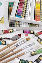 MyArtscape Acrylic Paint Set - 48 x 12ml Tubes - Lightfast - Heavy Body - Non Fading - Vibrant Colors - Artist Quality Painting Supplies - Professional Grade Paints