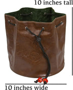 Forged Dice Co. Pouch of The Endless Hoard Dice Bag - Holds Over 1,000 Polyhedral Dice - Dice Storage Bag with 7 Pockets - Perfect for Bulk Dice - Brown/Green