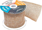 Mandala Crafts Natural Burlap Ribbon 3 Inches Wide Jute Ribbons for Crafts - 20 Yds Roll Rustic Burlap Wrap Trim Ribbons for Wreaths Bows Wedding Party Decoration