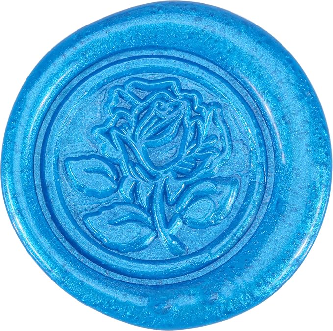 Yoption 5 Pcs Totem Fire Manuscript Sealing Sticks with Wicks Multi-Color Cord Wick Sealing Wax for Postage Letter Retro Vintage Wax Seal Stamp (Royal Blue)