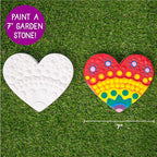 Creative Roots Mosaic Heart Stepping Stone, Includes 7-Inch Ceramic Stepping Stone & 6 Vibrant Paints, Mosaic Stepping Stone Kit, Paint Your Own, DIY Stepping Stone Kit for Kids Ages 8+