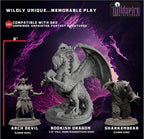 Wildspire Fantasy Monsters & Bookish Dragon for DND Miniatures Unpainted Bulk 28mm-32mm Dungeons & Dragons Minis Pathfinder Figures Fantasy Unpainted Tabletop RPG Miniature Starter Set for D&D