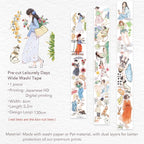 WT Pre-Cut Leisurely Days Washi Tape Roll, Original Designs, Decorative for Bible Journaling, Bullet Journals, Scrapbooks, Planners & DIY Craft Supplies