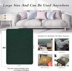KING MOUNTAIN Coarse Linen Repair Patches, Self-Adhesive Linen Fabric Patches, 8X11 inch 2 PCS, Multi Color, Can be Used for Linen Sofa Repair and Linen Clothes Repair(8" x 11"-2PCS,Dark Green)
