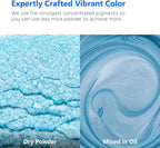 Rolio Premium Mica Powder - Electric Blue (50G / 1.76oz) - 1 Jar of Blue Pigment Powder for Epoxy Resin, Dye, Soap Making, Nail Polish, Paint, Candle Making, Bath Bombs, Slime