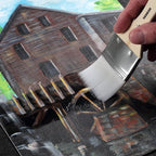 Jerry's Artarama InstaVar™ Gloss Picture Varnish & Varnish Brush Sets - Perfect for Varnish Paintings, Artists, Professionals, Restoration, & More! - 33.8oz Bottle w/ Set of 6 Brushes