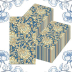 100Pcs William Morris Paper Napkins Disposable Paper Floral Vintage Napkins Decoupage Decorations for Kitchen, Party,Guest Towels,Wedding,baby shower,4.5x8 Inch