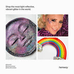 Hemway Polyurethane & Epoxy Resin Glitter 100g / 3.5oz Metallic Crystal Flake Additive for Flooring Jewelry Tumblers Glass Pigment - Extra Chunky (1/24" 0.040" 1mm) - Purple Holographic