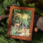 Forest Adventure Transparent PET Scrapbook Tape Set with Clip - 4 Rolls Tree and Landscape Scenery Design Stickers for Journals Planners Crafts and Gift Ideas