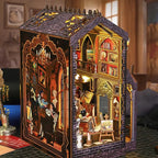 ISSEVE Book Nook Kit - DIY Miniature Dollhouse Booknook for Adults Teen, 3D Wooden Puzzle Tiny House Kit Bookshelf Decor, Gifts for Men Women Halloween Christmas Birthday (Art Studio)