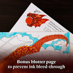ColorIt Colorful Dragons Adult Coloring Book for Women, Volume II - 50 Single-Sided Designs, Thick Smooth Paper, Lay Flat Hardback Covers, Spiral Bound, Dragon Coloring Pages