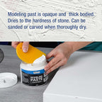 U.S. Art Supply Acrylic Modeling Paste - 16.9oz (500ml) Lightweight, Flexible, Mixable, Sandable, and Archival-Safe