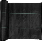 Woven Geotextile Fabric for Driveway and Road Stabilization, Construction Underlayment, Erosion Control, Commercial Grade 50 Year for Gravel Roads and Pavers (17.5x30) Ships Folded