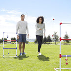Amazon Basics Ladder Toss Game Set, Red/Blue
