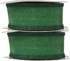 Mandala Crafts Green Burlap Ribbon 1.5 Inches Wide Jute Ribbons for Crafts - 20 Yds Roll Rustic Burlap Wrap Trim Ribbons for Wreaths Bows Wedding Party Decoration