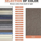 Fine Linen Repair Patches, Self-Adhesive Linen Fabric Patches, 12X40 inch Extra Size, Multi Color, Can be Used for Linen Sofa Repair and Linen Clothes Repair(12" x 40",Brown 1.0)