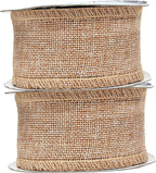 Mandala Crafts Natural Burlap Ribbon 2 Inches Wide Jute Ribbons for Crafts - 20 Yds Roll Rustic Burlap Wrap Trim Ribbons for Wreaths Bows Wedding Party Decoration