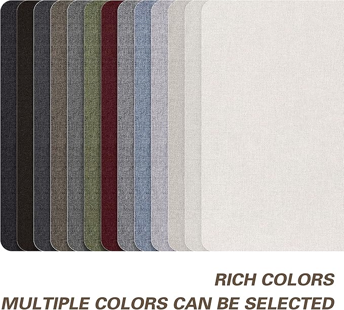 KING MOUNTAIN Coarse Linen Repair Patches, Self-Adhesive Linen Fabric Patches, 8X11 inch 2 PCS, Multi Color, Can be Used for Linen Sofa Repair and Linen Clothes Repair(8" x 11"-2PCS,Blue Dark Grey)