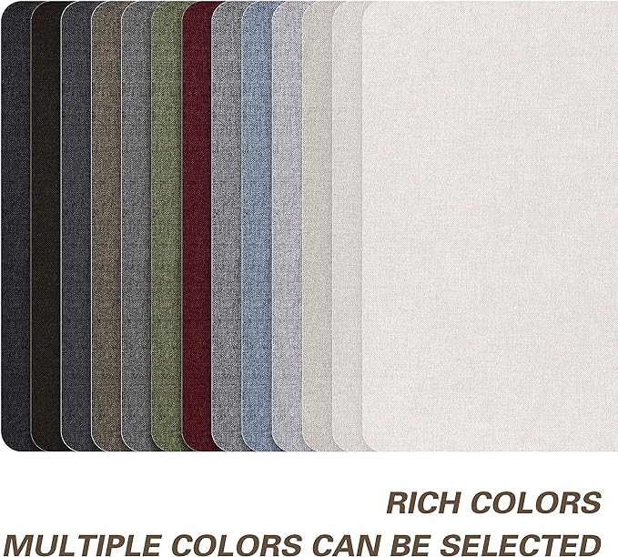 KING MOUNTAIN Fine Linen Repair Patches, Self-Adhesive Linen Fabric Patches, 8X11 inch Extra Size, Multi Color, Can be Used for Linen Sofa Repair and Linen Clothes Repair(8" x 11"-2PCS,Charcoal Gray)