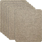 Azobur Coarse Linen Repair Patches, 6 Piece Self-Adhesive Linen Fabric Patches, Multi Color, Can be Used for Linen Sofa Repair and Linen Clothes Repair, Quick Fix Sofa.(Khaki)