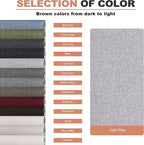 KING MOUNTAIN Fine Linen Repair Patches, Self-Adhesive Linen Fabric Patches, 12X40 inch Extra Size, Multi Color, Can be Used for Linen Sofa Repair and Linen Clothes Repair (12" x 40", Light Grey 3.0)