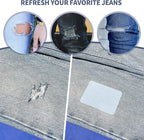 KING MOUNTAIN Iron-on Repair Patch,3"x60"100% Cotton Denim Iron-on Repair Patch, Jeans and Clothing Repair and Decoration Kit (Sky Blue)
