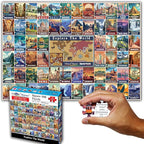 Think2Master Colorful Vintage World Travel Poster 500 pieces Large Format Jigsaw Puzzle for kids 12+, teens, adults & families. Great gift for people intent in traveling the World. Size: 26.8” X 18.9”