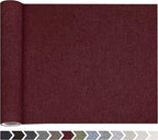 Fine Linen Fabric Patches, Self-Adhesive, Extra Large 12x40 Inch, Multi Color, for Sofa & Clothes Repair (Burgundy)