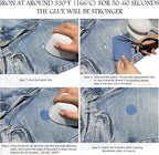 KING MOUNTAIN Iron-on Repair Patch,3"x60"100% Cotton Denim Iron-on Repair Patch, Jeans and Clothing Repair and Decoration Kit (Sky Blue)