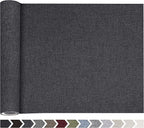 Fine Linen Fabric Patches, Self-Adhesive, Extra Large 12x40 inch, Multi Color, for Sofa & Clothes Repair (Dark Grey)