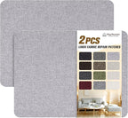 Fine Linen Repair Patches, Self-Adhesive Linen Fabric Patches, 8X11 inch 2 PCS, Multi Color, Can be Used for Linen Sofa Repair and Linen Clothes Repair(Light Grey 3.0,8" x 11"-2PCS)