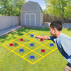 Outdoor Giant Tic Tac Toe Bean Bag Toss Games for Kids Adults Family, Large Outside Lawn Yard Backyard Carnival Field Day Game, Beach Picnic Camping Birthday Party Family Reunion Games